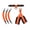 Orange, variant on FITOP Pedal Resistance Band with Handle, 3 Tube Adjustable Resistance Bands Bands for Abdomen, Waist, Arm, Core/ABS, Leg Workout