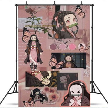 Nezuko Kamado Demon Slayer Taspestry Wall Decor Birthday Banner Backdrop Background Party Supplies Taspestry Poster