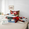thumbnail image 5 of Manfei Kawaii Winter Snowman Twin Bedding Sets 7-Piece for Kids, Merry Christmas Bedding Comforter Set, Santa Claus Gifts Reversible Sheet Sets, Breathable Home Decor, 5 of 7