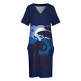 thumbnail image 3 of Vestido de noche africano con elefante para mujer, vestido holgado con 6 almohadones, elegante vestido de fiesta en verano, 3 of 6