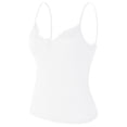 thumbnail image 4 of MDUKONU Women Lace Camisole Tank Top, V Neck Slim Fit, Soft Stretch Layering Tops, Casual Basic Tanks Undershirt, Yoga Cami Shirts Size: L White, 4 of 4