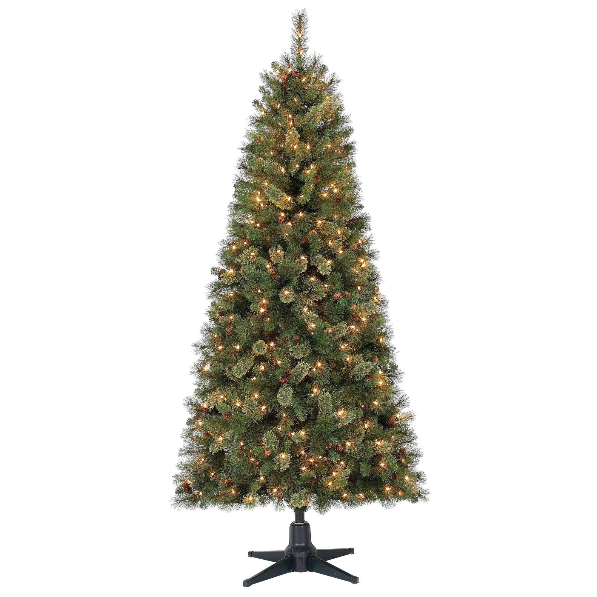 Holiday Time Prelit Fir Christmas Tree 7 ft, Green - Walmart.com