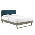 thumbnail image 3 of Modway Bridgette Twin Wood Platform Bed With Angular Frame, Gray Azure, 3 of 4