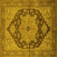 thumbnail image 1 of Ahgly Company Indoor Square Oriental Yellow Industrial Area Rugs, 7' Square, 1 of 4
