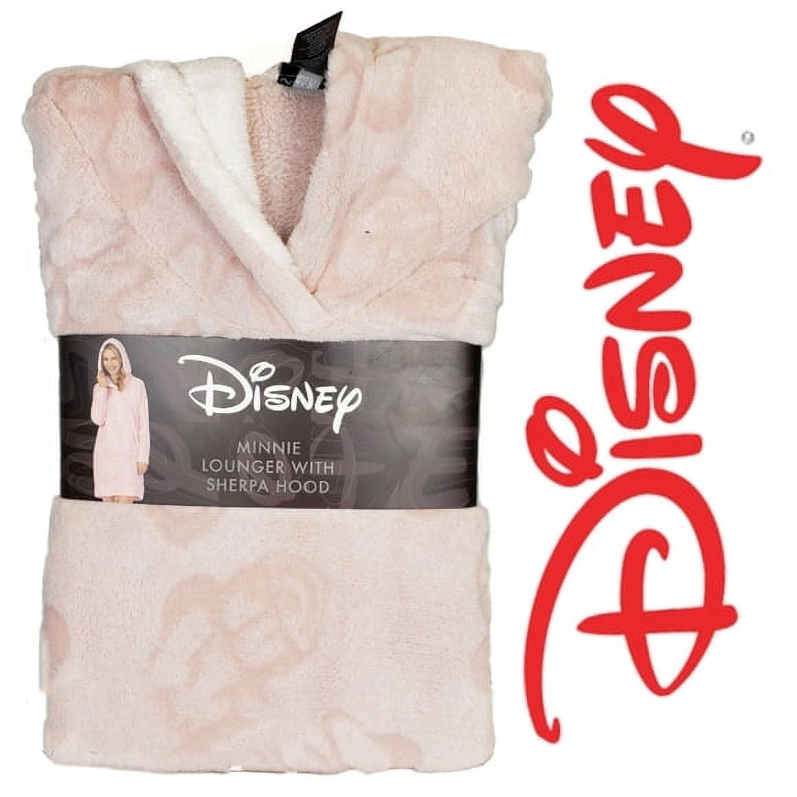 Women's Disney Pink Minnie Lounger Robe with Sherpa Hood - Size L -  Walmart.com