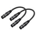 thumbnail image 1 of Cables de micrófono SZLLIYxs, paquete de 2 unidades, XLR hembra a hembra, 30 cm, 1 of 7