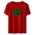 thumbnail image 4 of QIPOPIQ T-Shirts à Manches Courtes pour Femmes à Col Rond T-Shirts de la Saint-Patrick T-Shirt Trèfle T-Shirt Vert Hauts T-Shirts de la Saint-Patrick T-Shirt Ample T-Shirts de Fête T-Shirts Graphiques Aubaines, 4 of 4