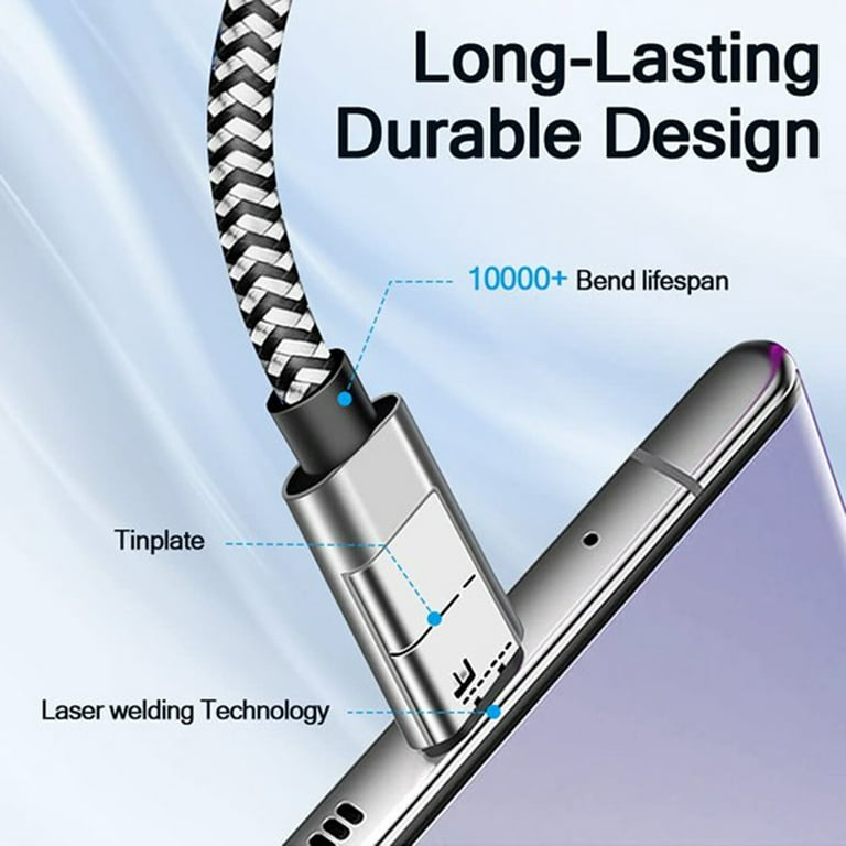 Handy Ladekabel + USB Ladeadapter für Samsung Galaxy S21, S20, S20 FE, S10,  S9, Plus, Ultra / Note 20, 10 / A71, A52, A51, A21s, A12 Smartphone - 3A