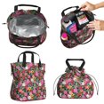 thumbnail image 2 of Pioneer Flower Floral Print Pattern Drawstring Lunch Bag Women - Drawstring Lunch Bag Insulated for Work Office - Stain-Resistant Large Lunchbags for Women with Multi-Pockets, 2 of 6