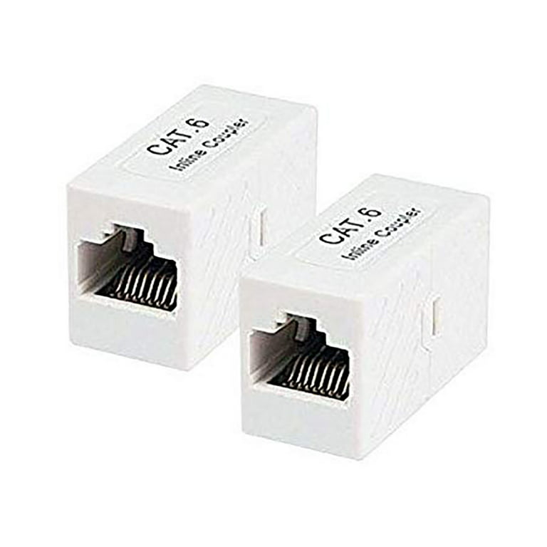 Imbaprice Premium RJ45 Coupler - (Pack of 2) Cat6 Ethernet Cable Extender Female to Female Straight Modular Inline Coupler