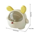 thumbnail image 2 of PATLOLLAV Cute Desktop Trash Can With Lid Cute Style Desktop Waste Bin Portable Tabletop Dustbin Storage For Home And Office, 2 of 5