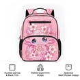 thumbnail image 6 of HUIACONG Pink Axolotl Sakura Kids School Backpack 13.5 Inch Water Resistant Hard-Wearing Bookbag with Adjustable Breathable Padded Straps Multi Pockets Large Capacity Lightweight Bag for Girls Boys, 6 of 7