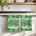 thumbnail image 7 of Monstera Leaves Kitchen Towels Set of 2, Summer Tropical Plants Palm Leaf Ombre Green Absorbent Dish Towels for Kitchen, Microfiber Hand Towel, Quick Drying Tea Towel for Cleaning Dishcloths, 7 of 7