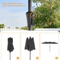 thumbnail image 5 of ACEGOSES 13x7.2Ft Large LED Double-Sided Rectangular Outdoor Patio Market Umbrella with Crank, Solar Panel, Black, 5 of 7