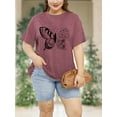 thumbnail image 4 of XCHQRTI Women Butterfly Daisy Tshirt Plus Size Shirts Casual Summer Tee, 4 of 7