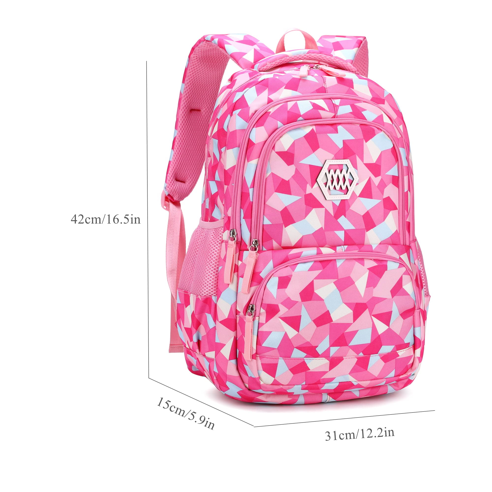 Bansusu Geometric Print Backpack School Bag for Girls Primary School Elementary Bookbags Walmart
