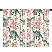 Blackout Kids Curtains,Cute Dinosaur Pattern Childrens Insulated Curtains Set Of 2,Bedroom Essentials,Toddler Room Decor 52x84in(132x213cm)