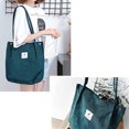 thumbnail image 4 of Bolso de yute con flores vintage, bolso grande de tela para mujer, 4 of 4