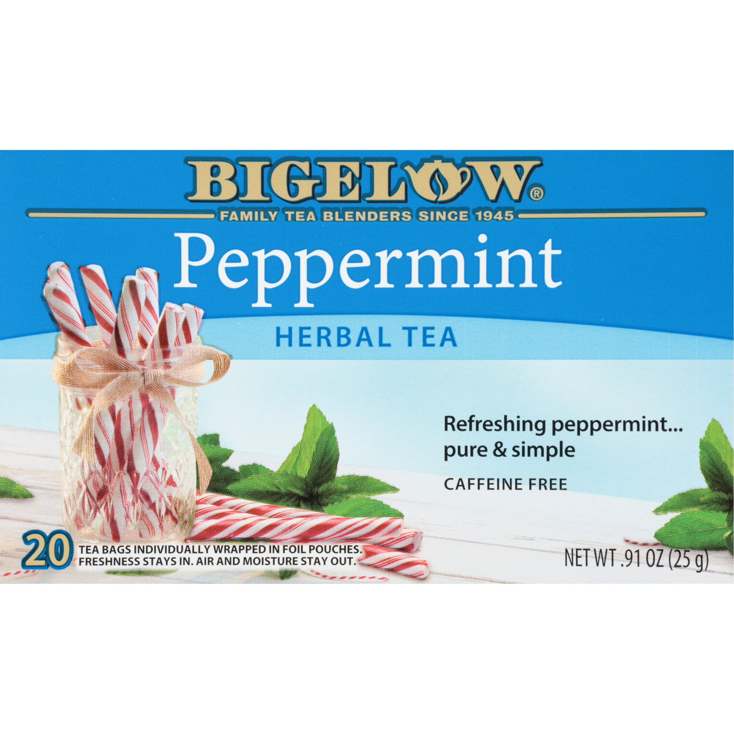 Bigelow Peppermint, Herbal Tea Bags, 20 Count