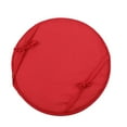 thumbnail image 1 of Round Dining Chair Cushion with Straps - Solid Color Fabric Thick Pad | Home Cloth Chair Cushion for Dining & Stool | Circular Chair Pad for Indoor & Outdoor Use | Thickened Padding for Comfort, 1 of 6