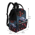 thumbnail image 2 of Pofeuu Cosmic Red Sparkle Dice Print Diaper Bag Backpack, Multifunction Travel Pack Maternity Baby Changing Bags, Large Capacity, Waterproof, 2 of 6