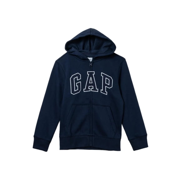 Sudadera con Capucha y Cierre Completo para Niños GAP con Logo, Color Azul Marino, Talla M