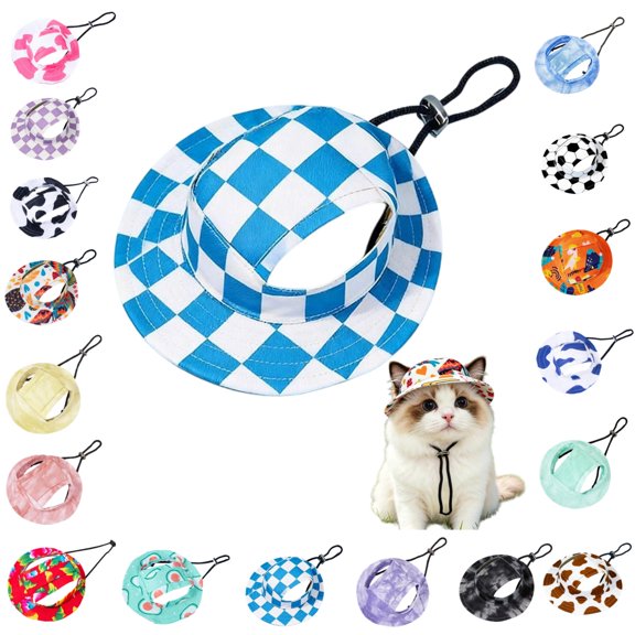 Pet hat with Ear Holes Sunscreen Baseball Cap Suitable for Small and Medium-Sized Dogs Outdoor Climbing hat in Summer Pet Products M