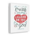 thumbnail image 2 of Scripture Walls Psalm 51:10 Clean Heart O God Bible Verse Canvas Christian Wall Art Ready to Hang Unframed, 2 of 17