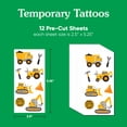 thumbnail image 4 of Big Dot of Happiness Dig It - Construction Party Zone Temporary Tattoos for Kids, Boy Birthday Favors, Truck Birthday Party Decorations, Yellow Party Supplies, 12 Sheets, 4 of 6