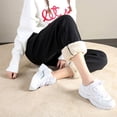 thumbnail image 4 of Pantalones deportivos para mujer, forro polar, estilo harén, informales, color negro 3XL, 4 of 9