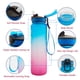 thumbnail image 3 of Soidarity Botella de agua de plástico portátil con pajita de silicona a prueba de fugas para gimnasio, ejercicio, ciclismo, taza de bebida, Ropa Deportiva, Zapatos Azul rosado, 3 of 6