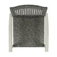 thumbnail image 4 of Beacher Outdoor 3 Piece Wood and Wicker Club Chairs and Side Table Set, Mixed Black, 4 of 10