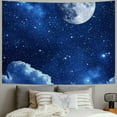 thumbnail image 2 of Autua Moon Tapestry, Blue Sky, Night Clouds, Crescent Moon Tapestry, Moonlight Theme Wall, Art Hanging, Aesthetics, Room, Bedroom, University, Dormitory 50x40inch, 2 of 6
