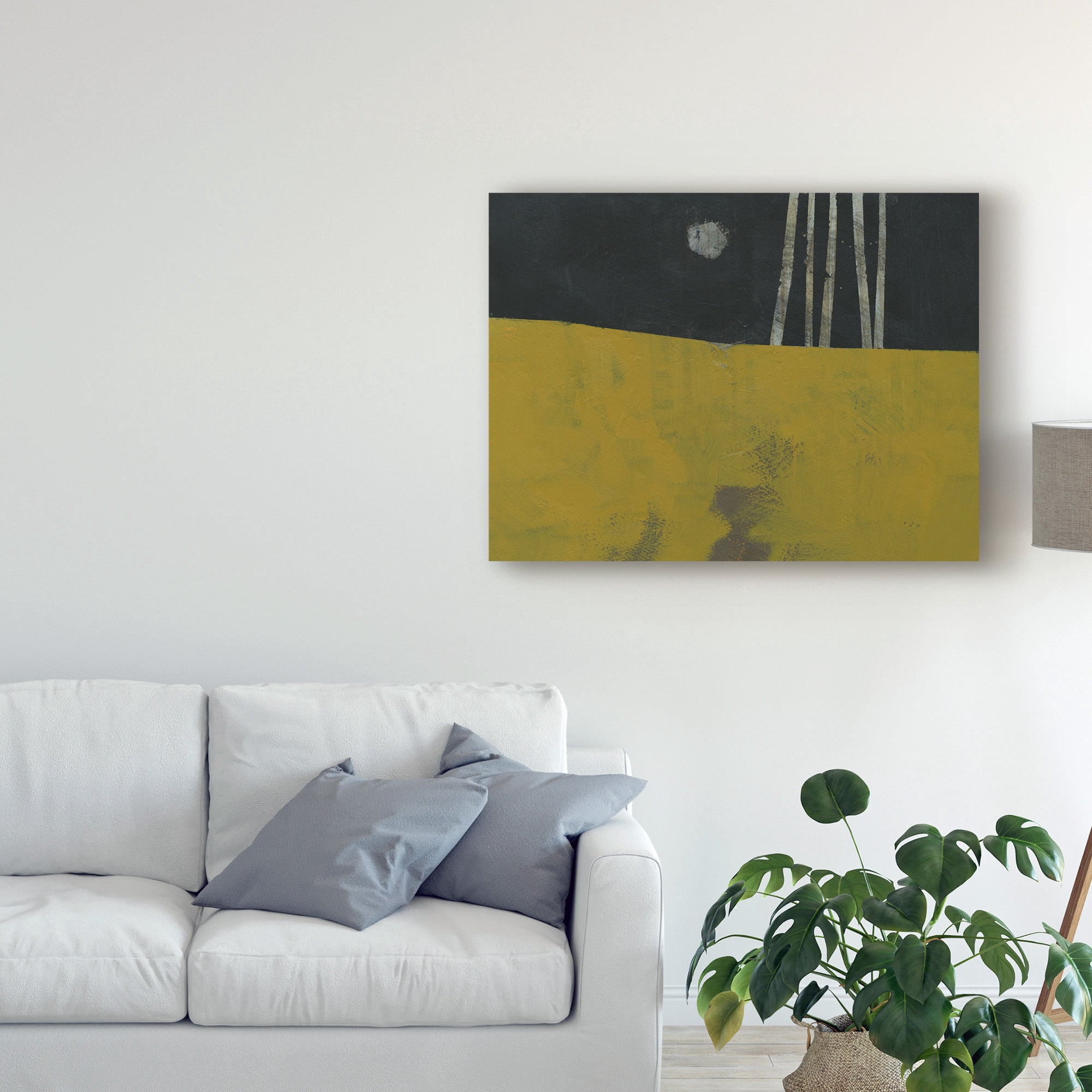 Trademark Fine Art 'Five Trunks and the Moon' Canvas Art by Paul Bailey
