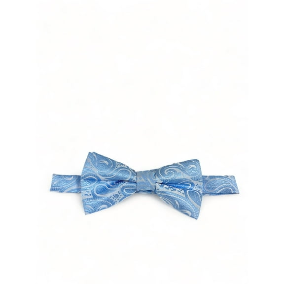 Classic Formal Sky Blue Paisley Bow Tie