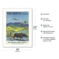 thumbnail image 2 of The Orient by Clipper - Boeing Stratocruiser over Rice Paddy - Pan American World Airways - Vintage Travel Poster by Charles Baskerville 1950 - Bamboo Fine Art 290gsm Paper Print (Unframed) 18x24in, 2 of 4