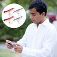 thumbnail image 4 of Shuliwen phone trigger buttons 2 Pairs of Mobile Game Metal Controller Game Buttons Game Shortcut Shooting Button Handle Aim Key Joystick Shooter (1 Pair Red Handle + 1 Pair Silver Handle), 4 of 6
