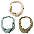 thumbnail image 1 of Yoga Sweatband Solid Color 3PCS Breathable Ice Silk Headband Running Hair Band, 1 of 10
