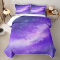 thumbnail image 2 of jejeloiu Purple Galaxy Star Twin Quilt Set Kids,Magical Night Sky Pattern Twin Coverlet Set For Girls,2-Piece, 2 of 7