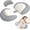 Grey, variant on Pregnancy Pillows for Sleeping, Memory Foam W Shaped Maternity Pillow for Pregnant Women, Adjustable Travel Pregnancy Wedge Pillow with Cooling Removable Washable Cover, Support for Belly, Back(Grey)