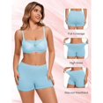thumbnail image 3 of Plus Size XL-6XL BoyShorts Underwear for Women High Waisted Panties Stretch Boxer Boxer Briefs 4 Pack 2Black+2Blue 2XL, 3 of 7