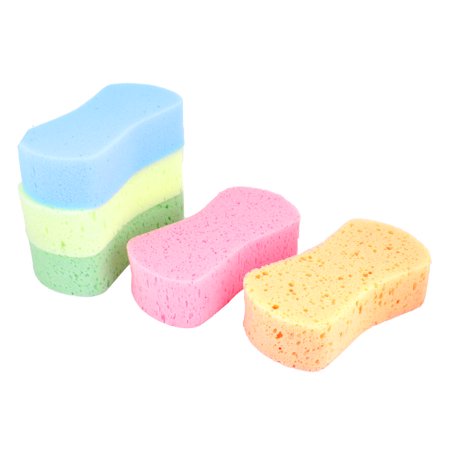 5Pcs Multi-use Bone Design Car Wash Sponge Cleaning Polishing Foam Cleaner (Best Polish For Dark Cars)