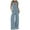 Z-547Light Blue, variant on Women's Casual Sets 2 Pcs Solid Color Button Down Sleeveless Vest And Straight Wide Leg Pants With Pocket Outfits,Light Blue,M
