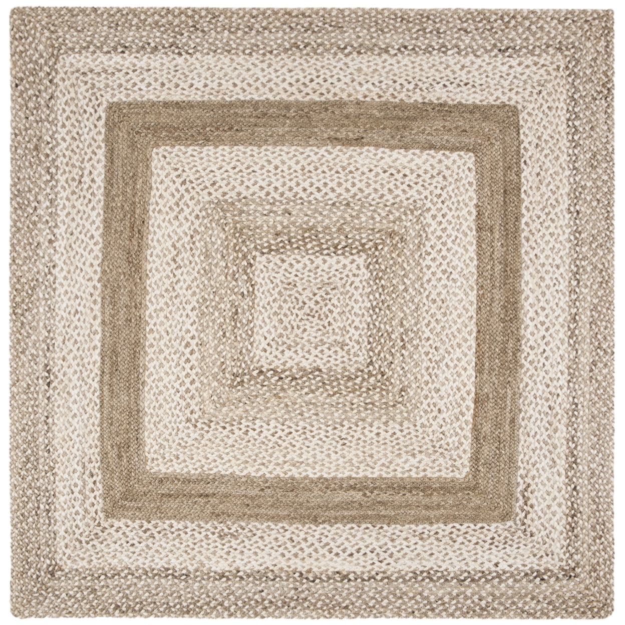 SAFAVIEH Natural Fiber Keisha Geometric Area Rug, Grey/Ivory, 9' x 12'