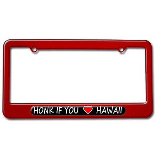 Long Vertical Hawaii Safety Check License Plate Bracket Stainless Steel 