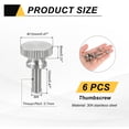 thumbnail image 2 of Uxcell 6 PCS M4 x 12mm Flat Knurled Head Thumb Screws,304 Stainless Steel Fully Threaded Thumbscrew Bolts Fasteners for Lighting Household Appliances Electronic Equipment, 2 of 6