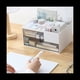 thumbnail image 3 of Organizador de Escritorio con 2 Cajones y 4 Compartimentos, Almacenamiento de Maquillaje de PláStico, Organizador de Tocador, Organizador de Escritorio, 3 of 8
