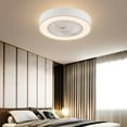thumbnail image 5 of Denest 22in Acrylic Metal Modern LED Flush Mount Ceiling Fan, 5 of 12