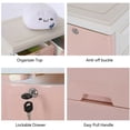 thumbnail image 2 of DENEST 6-Drawer Chest, Mobile Storage Dresser Cabinet with Lock for Bedroom(Pink), 2 of 5