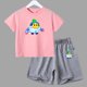 thumbnail image 3 of Conjuntos deportivos de verano para niños, camisetas de manga corta y pantalones de lucha de anime, conjuntos para niños y niñas de 3 a 13 años, 3 of 5